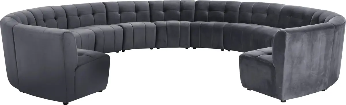 Limitless Grey Velvet 13Pc. Modular Sectional 1
