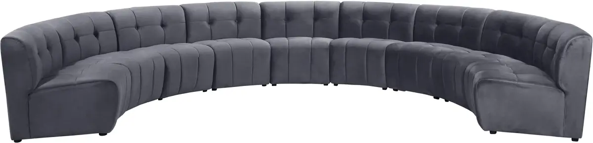 Limitless Grey Velvet 9Pc. Modular Sectional 1