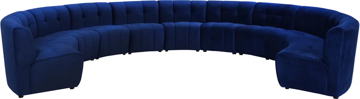 Limitless Navy Velvet 11Pc. Modular Sectional 1