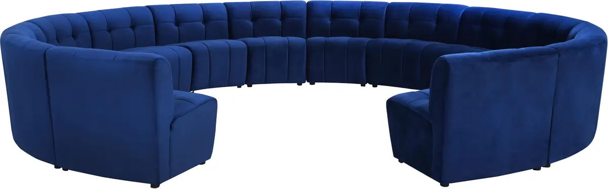 Limitless Navy Velvet 14Pc. Modular Sectional 1