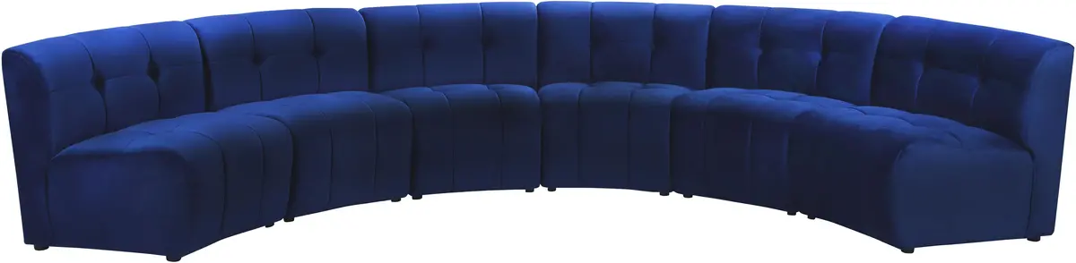 Limitless Navy Velvet 6Pc. Modular Sectional 1
