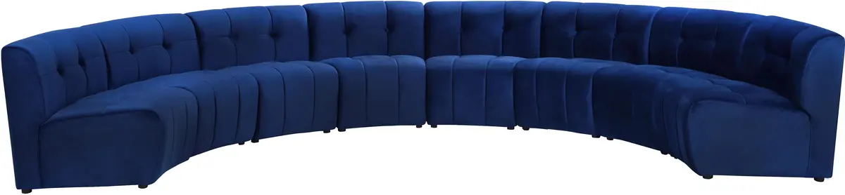 Limitless Navy Velvet 8Pc. Modular Sectional 1