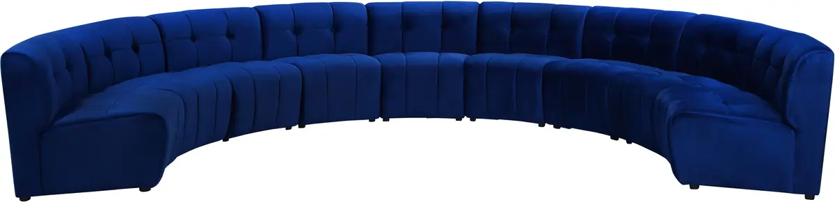 Limitless Navy Velvet 9Pc. Modular Sectional 1