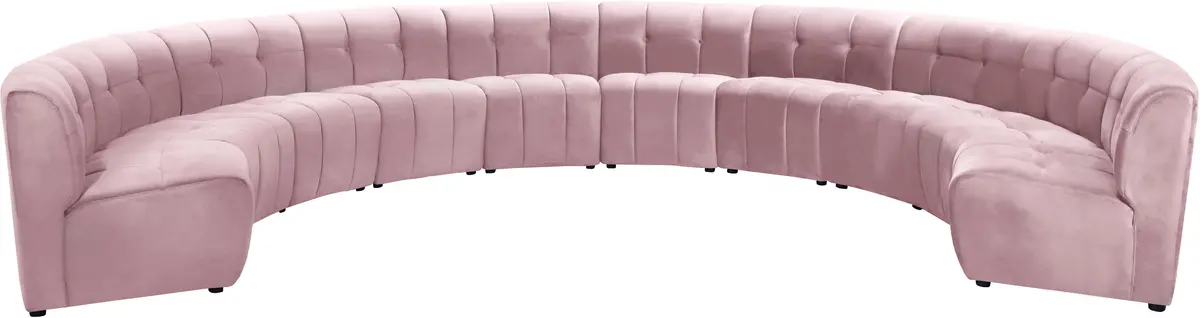 Limitless Pink Velvet 10Pc. Modular Sectional 1