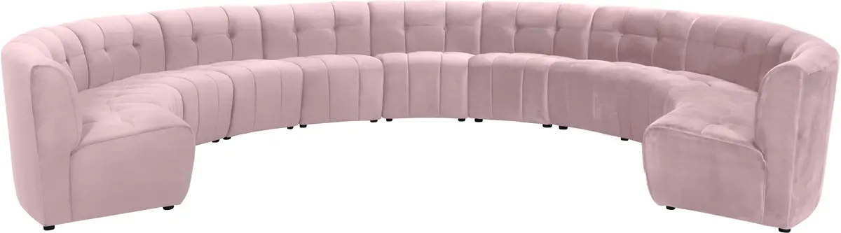 Limitless Pink Velvet 11Pc. Modular Sectional 1