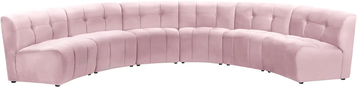 Limitless Pink Velvet 6Pc. Modular Sectional 1