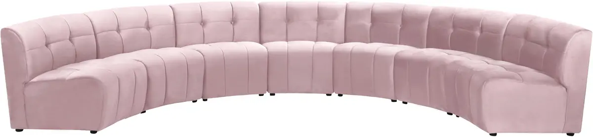 Limitless Pink Velvet 7Pc. Modular Sectional 1