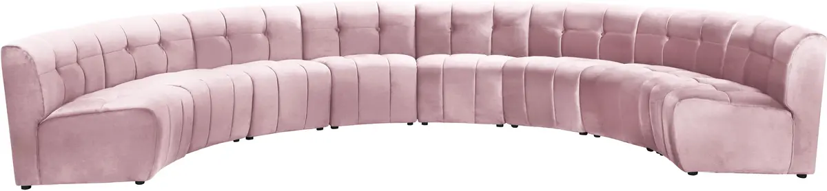 Limitless Pink Velvet 8Pc. Modular Sectional 1