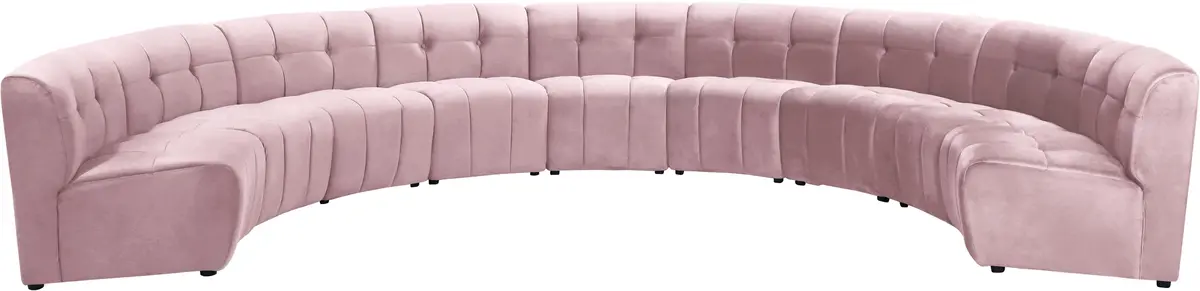 Limitless Pink Velvet 9Pc. Modular Sectional 1