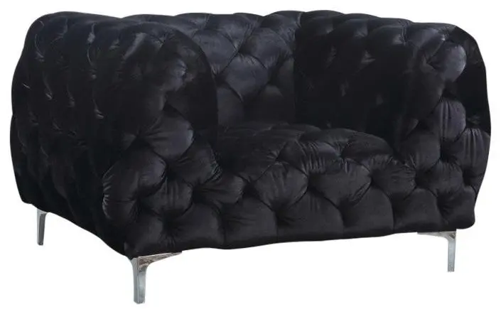 Mercer Black Velvet Chair 1