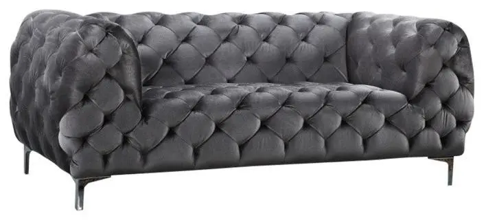 Mercer Grey Velvet Loveseat 1