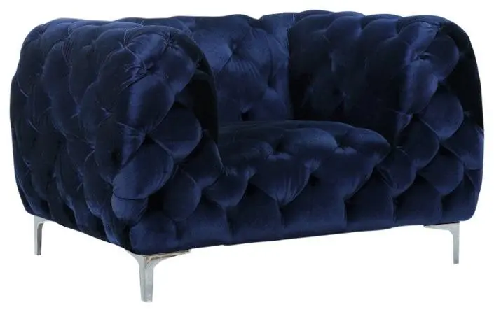 Mercer Navy Velvet Chair 1