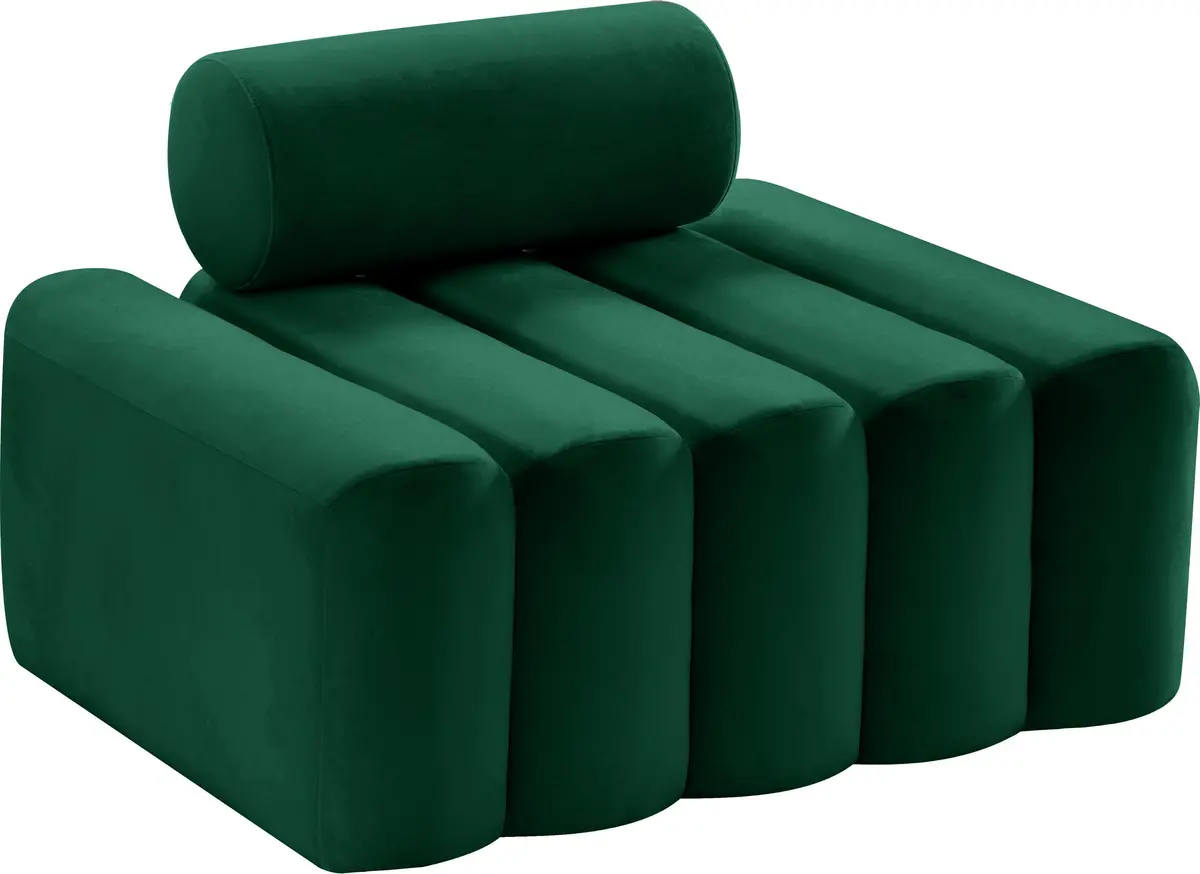Melody Green Velvet Chair 1