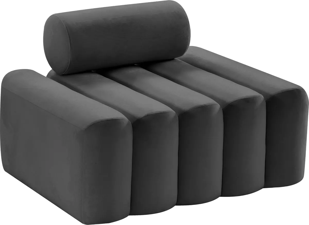 Melody Grey Velvet Chair 1