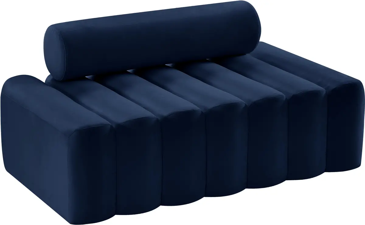 Melody Navy Velvet Loveseat 1
