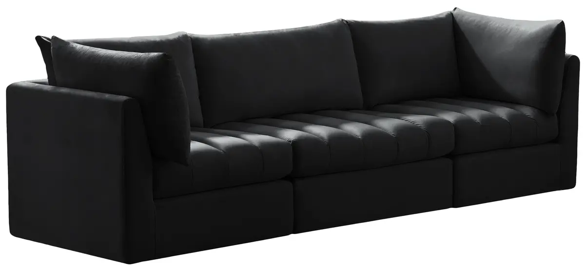 Jacob Black Velvet Modular Sofa 1