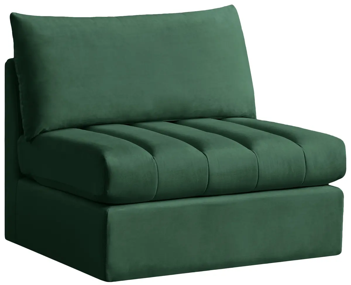 Jacob Green Velvet Armless 1