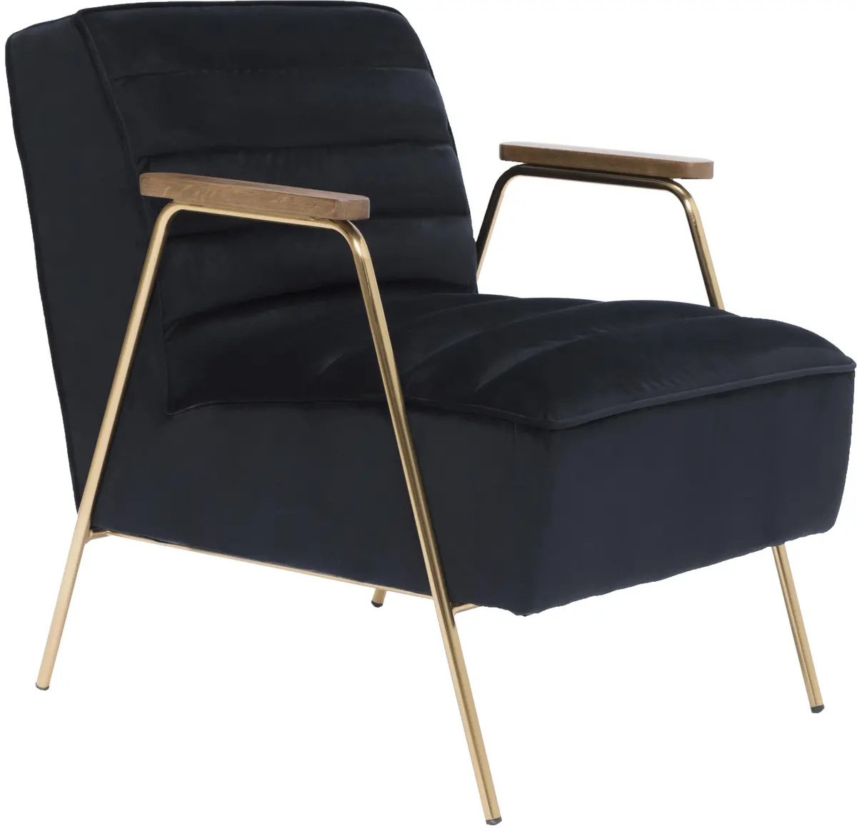 Woodford Black Velvet Accent Chair 1