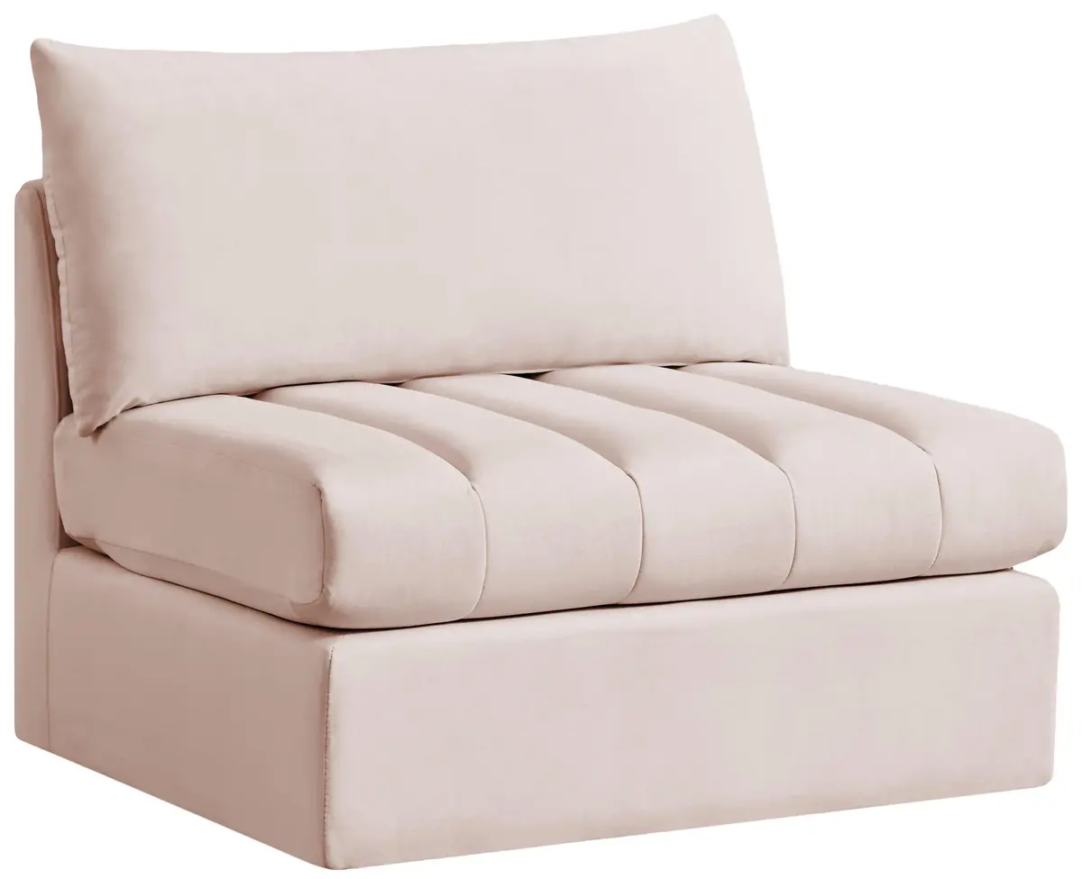 Jacob Pink Velvet Armless 1