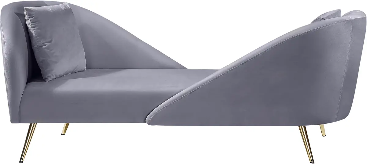 Nolan Grey Velvet Chaise 1