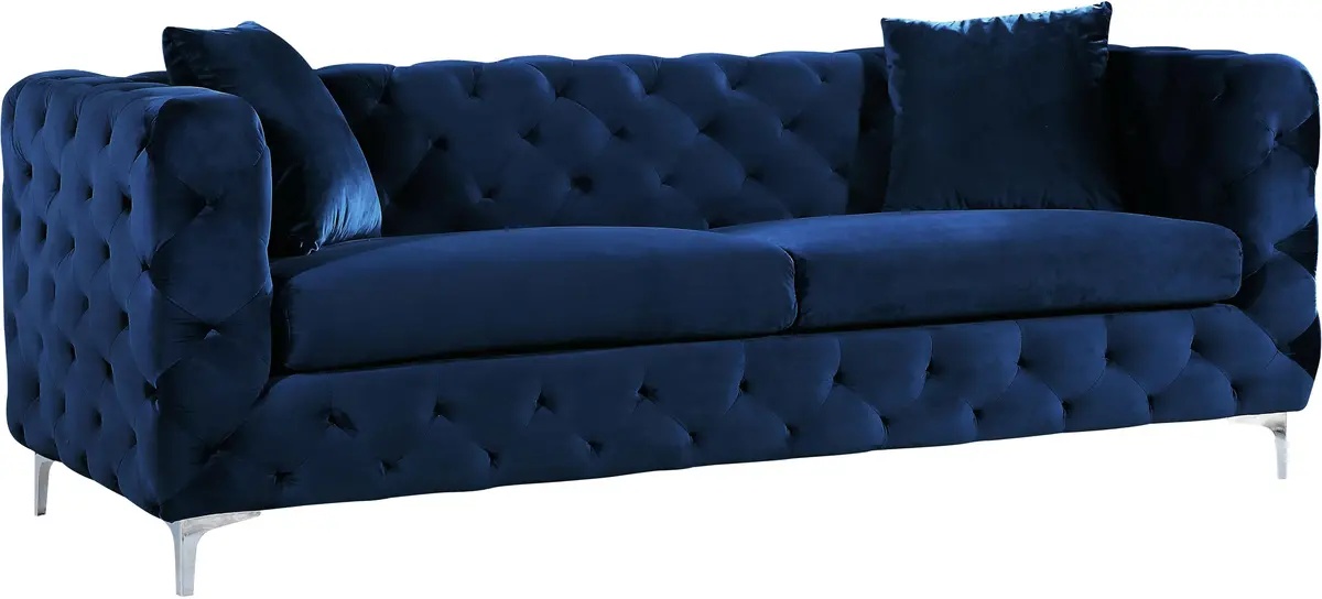 Scarlett Navy Velvet Sofa 1