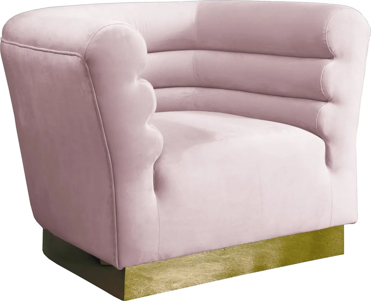 Bellini Pink Velvet Chair 1