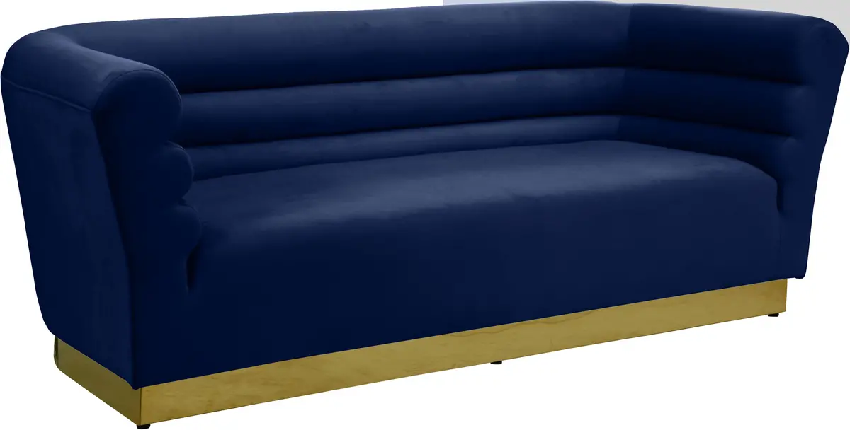 Bellini Navy Velvet Sofa 1