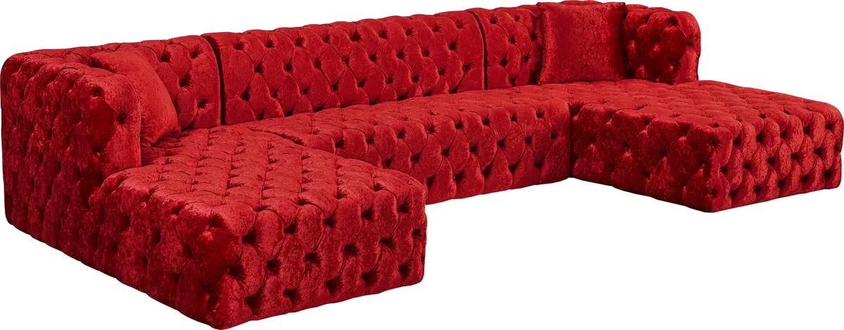 Coco Red Velvet 3Pc. Sectional (3 Boxes) 1