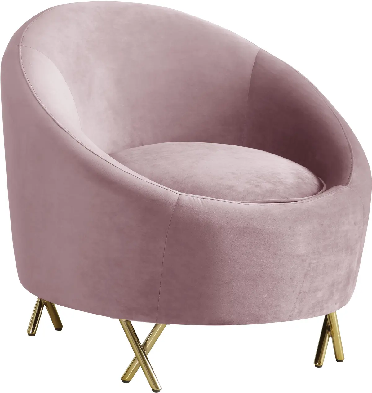 Serpentine Pink Velvet Chair 1