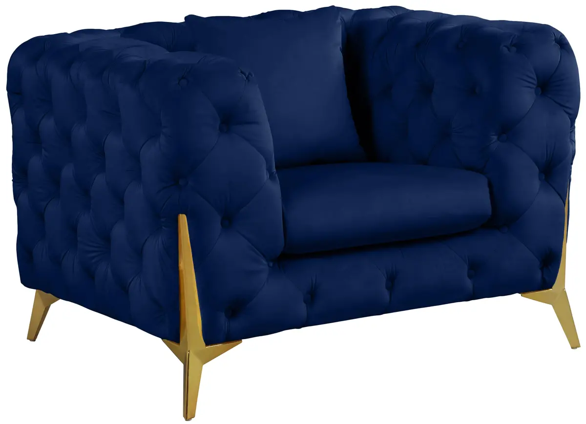 Kingdom Navy Velvet Chair 1