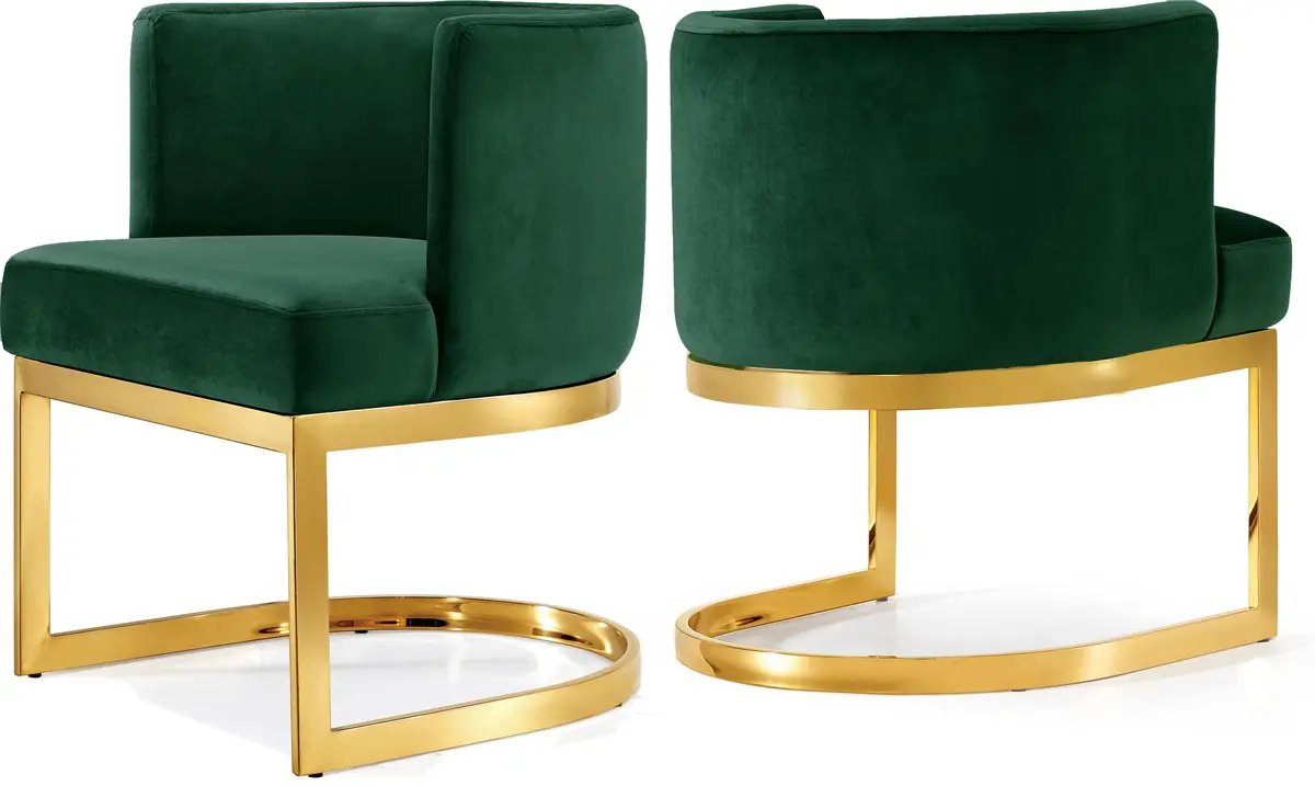 Gianna Green Velvet Dining Chair 1