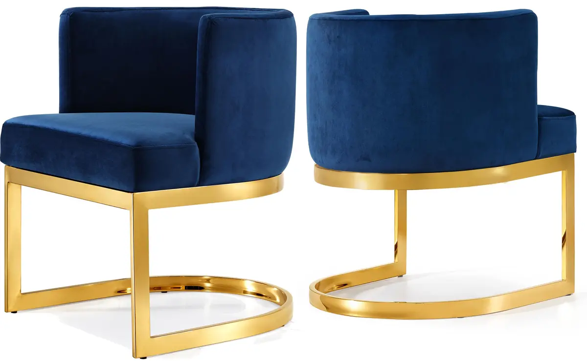 Gianna Navy Velvet Dining Chair 1