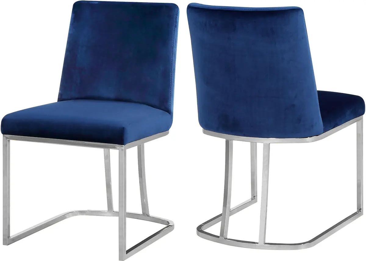 Heidi Navy Velvet Dining Chair 1