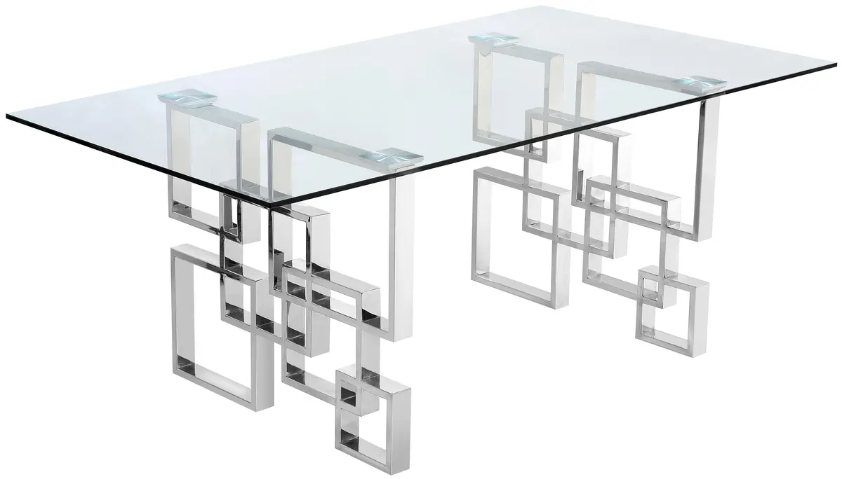 Alexis Chrome Dining Table 1