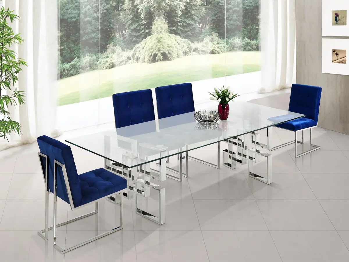 Alexis Chrome Dining Table 2