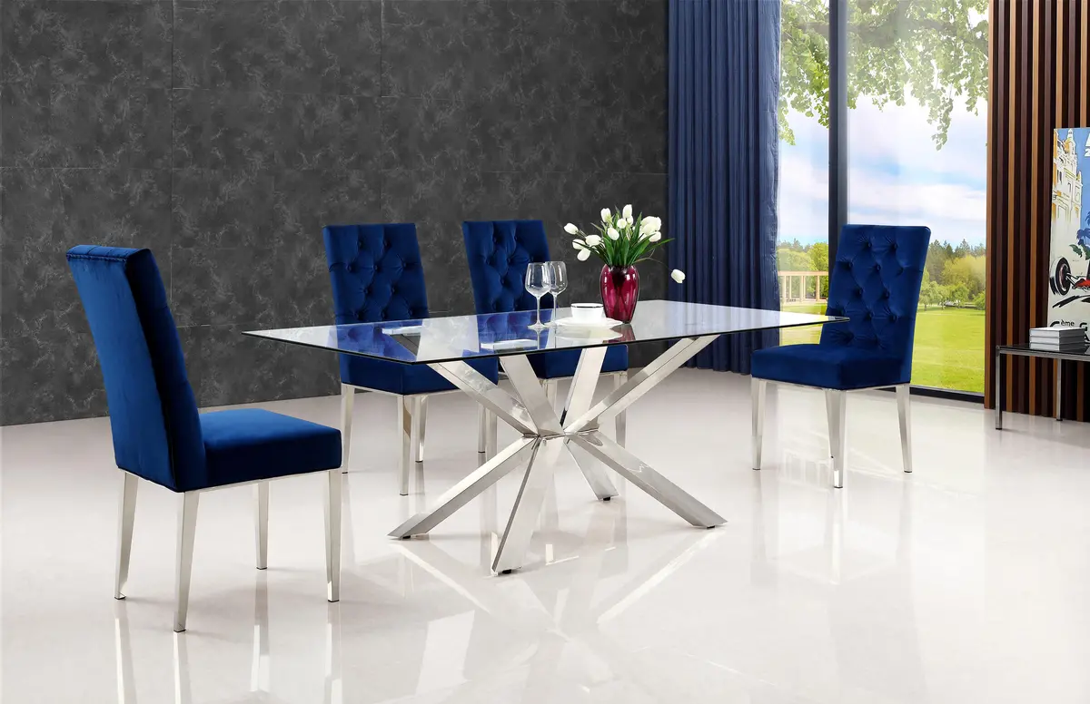 Juno Chrome Dining Table 2