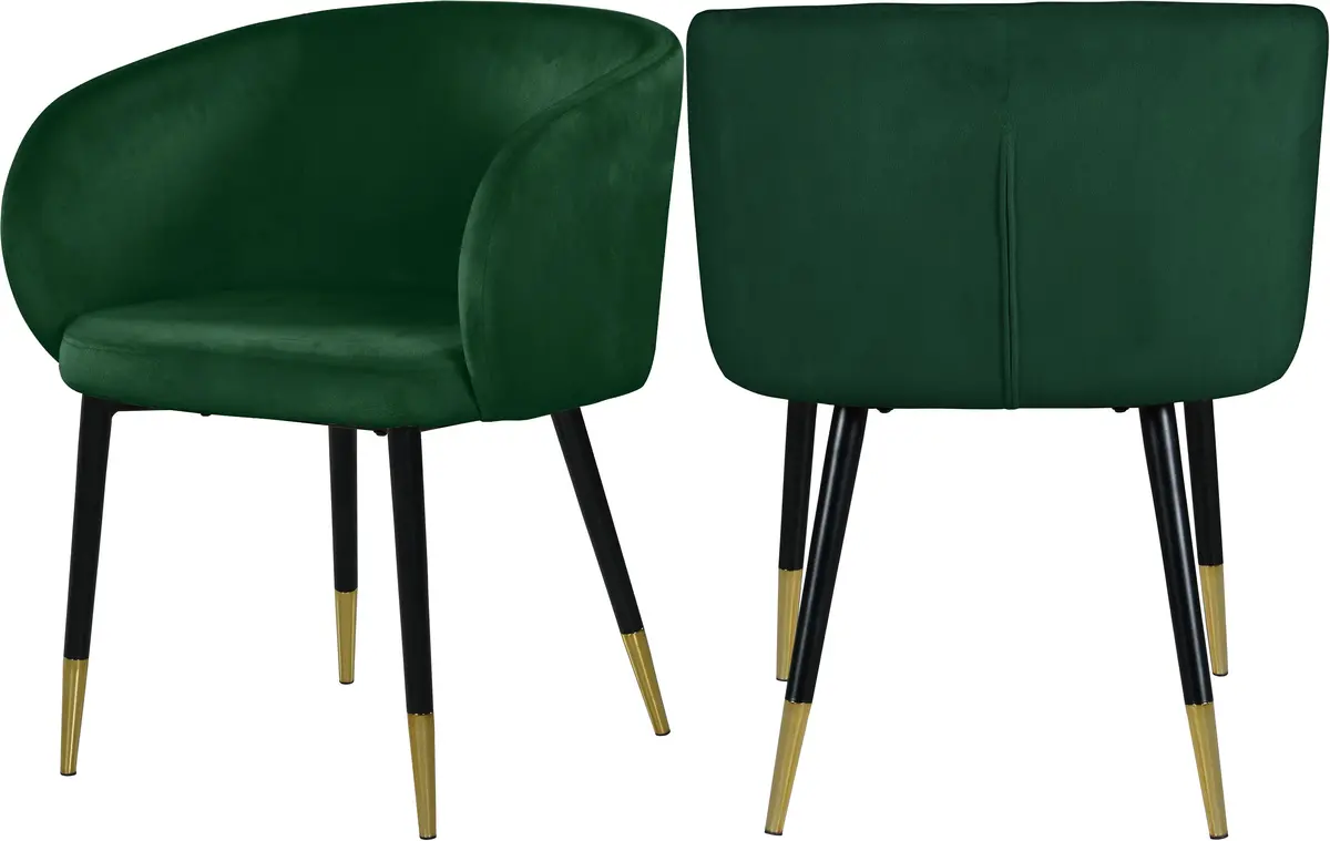 Louise Green Velvet Dining Chair 1