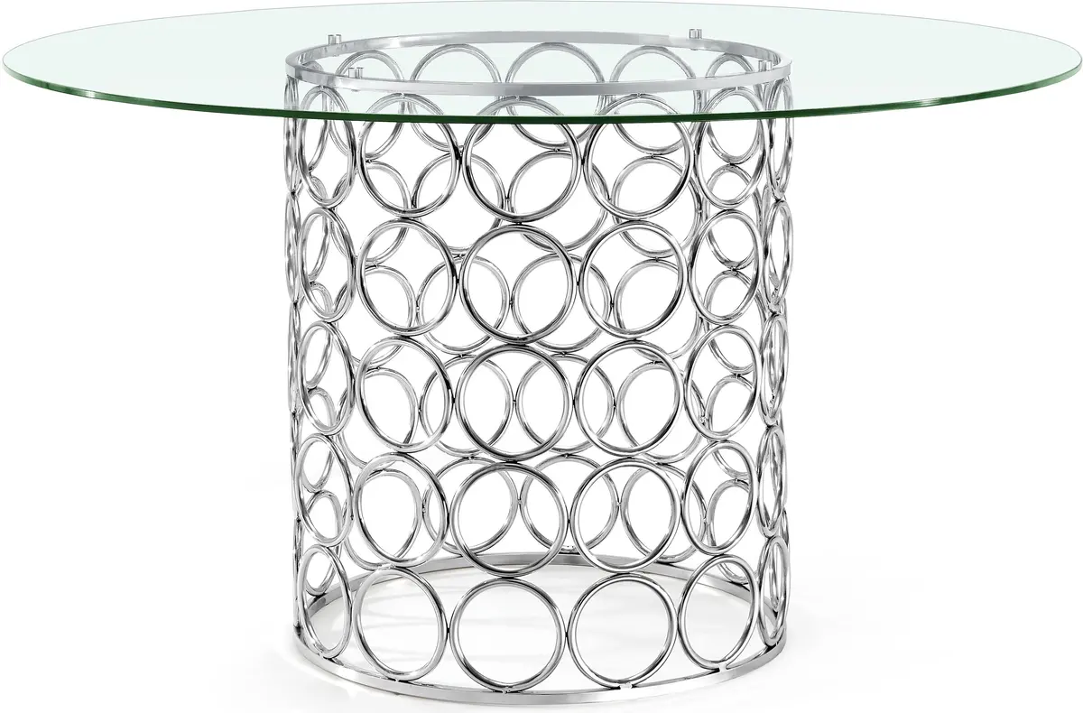 Opal Chrome Dining Table 1