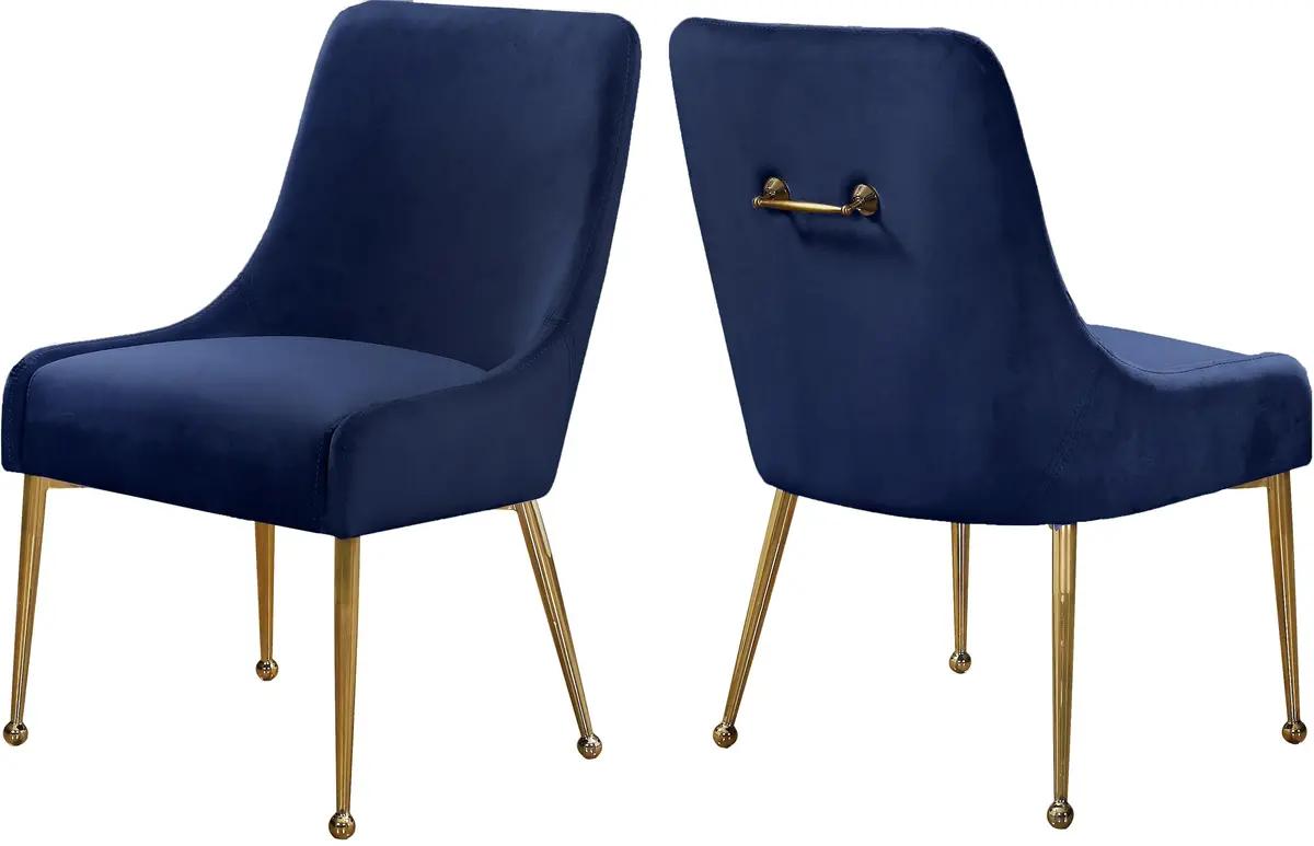 Owen Navy Velvet Dining Chair 1