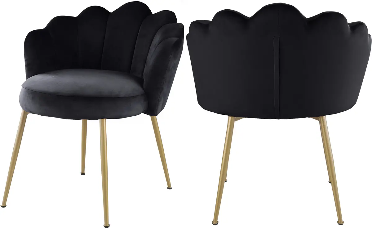 Claire Black Velvet Dining Chair 1
