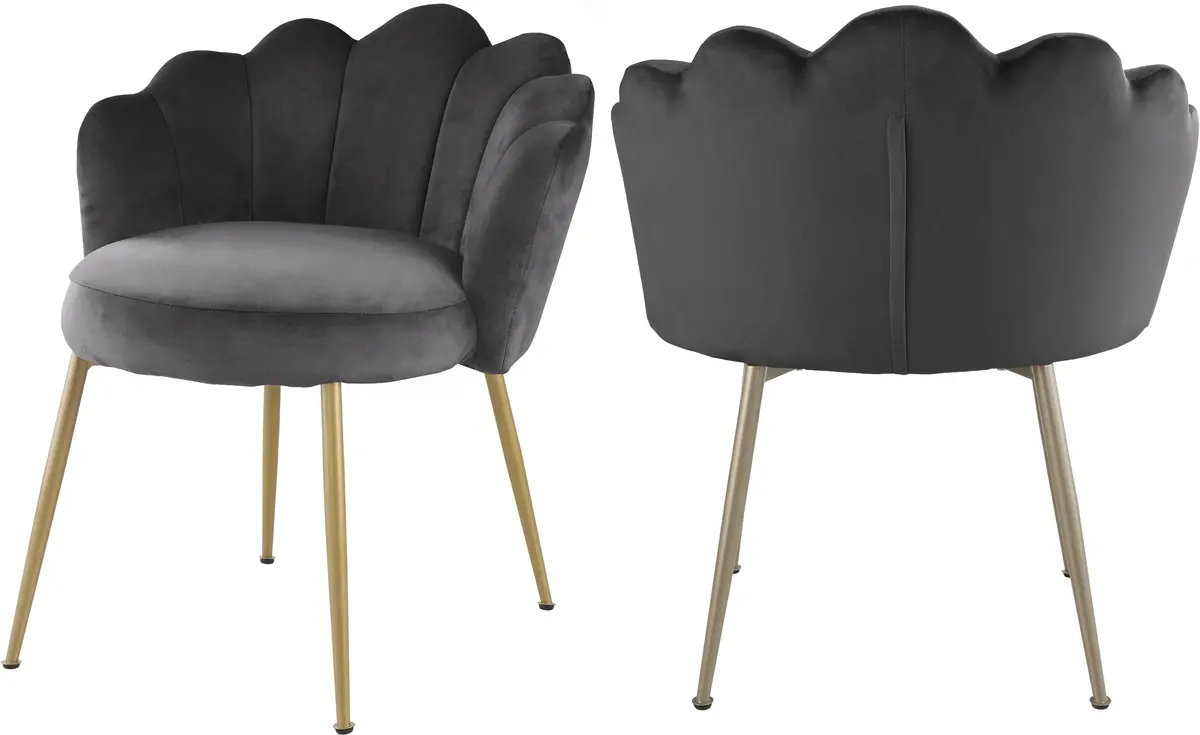 Claire Grey Velvet Dining Chair 1