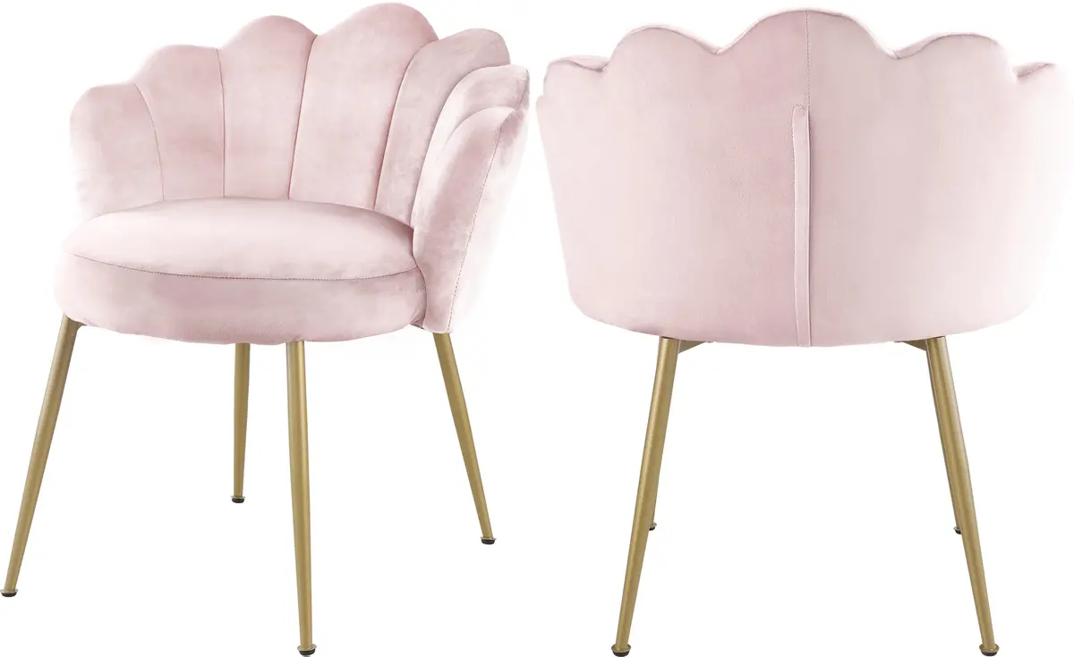 Claire Pink Velvet Dining Chair 1