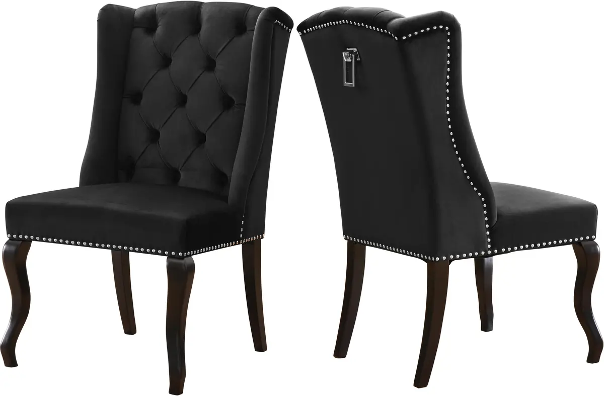 Suri Black Velvet Dining Chair 1