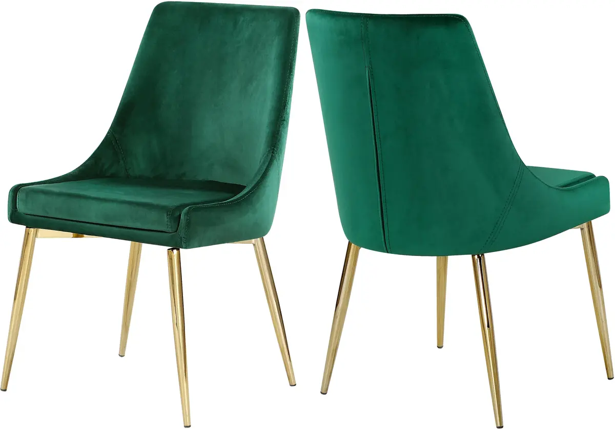 Karina Green Velvet Dining Chair 1