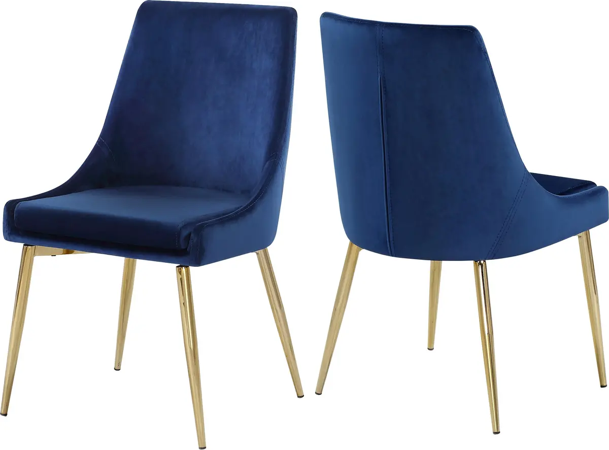 Karina Navy Velvet Dining Chair 1