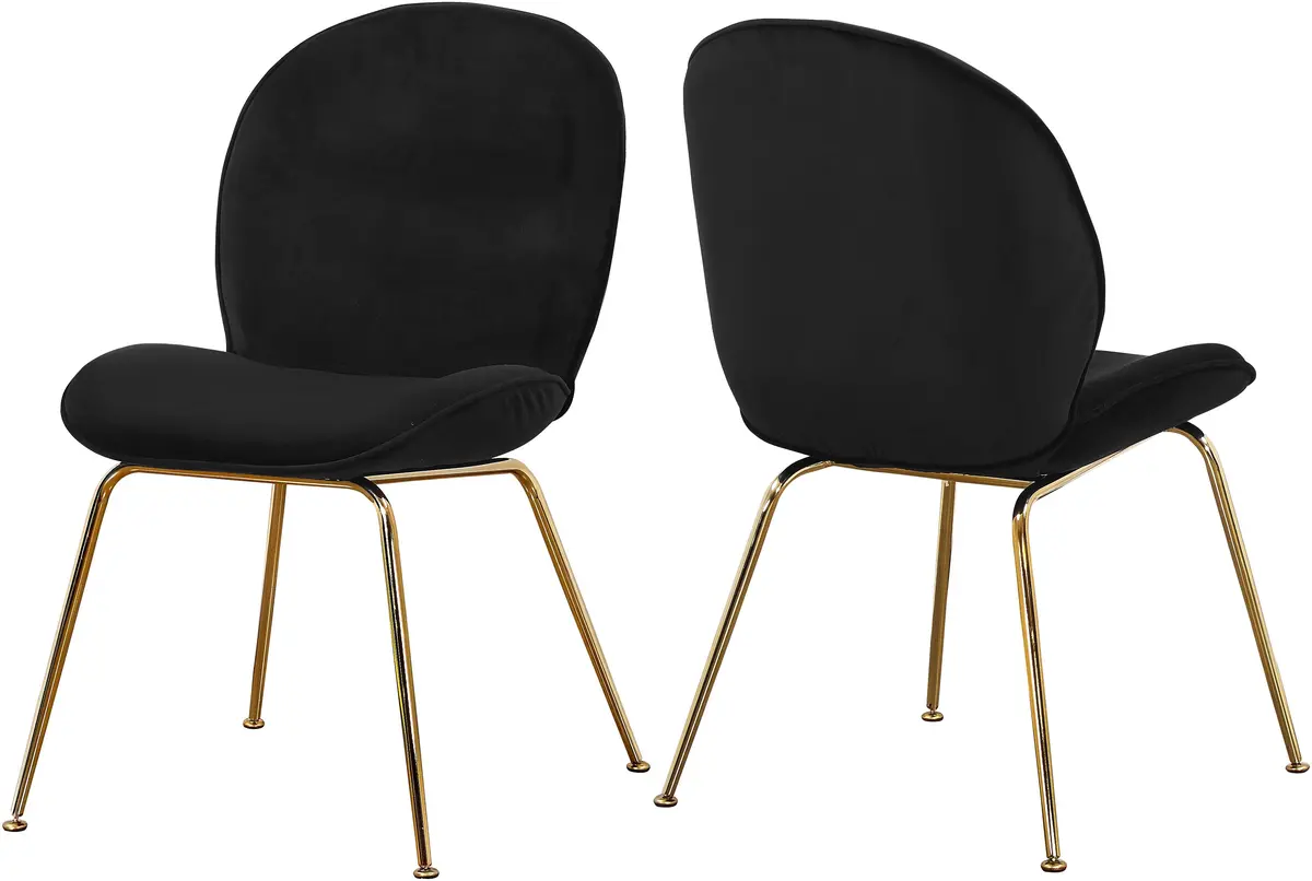 Paris Black Velvet Dining Chair 1