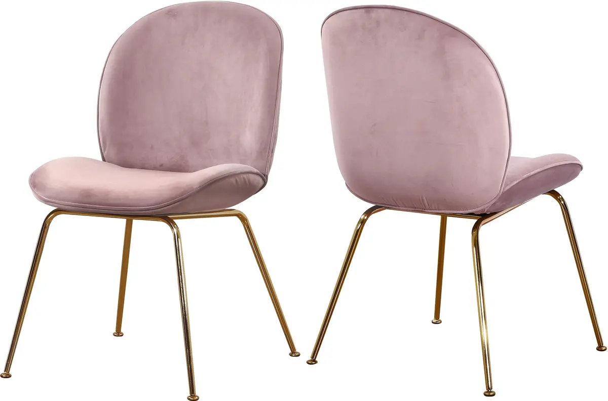 Paris Pink Velvet Dining Chair 1