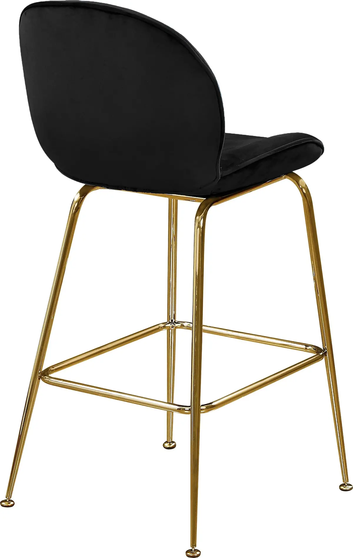 Paris Black Velvet Stool 2