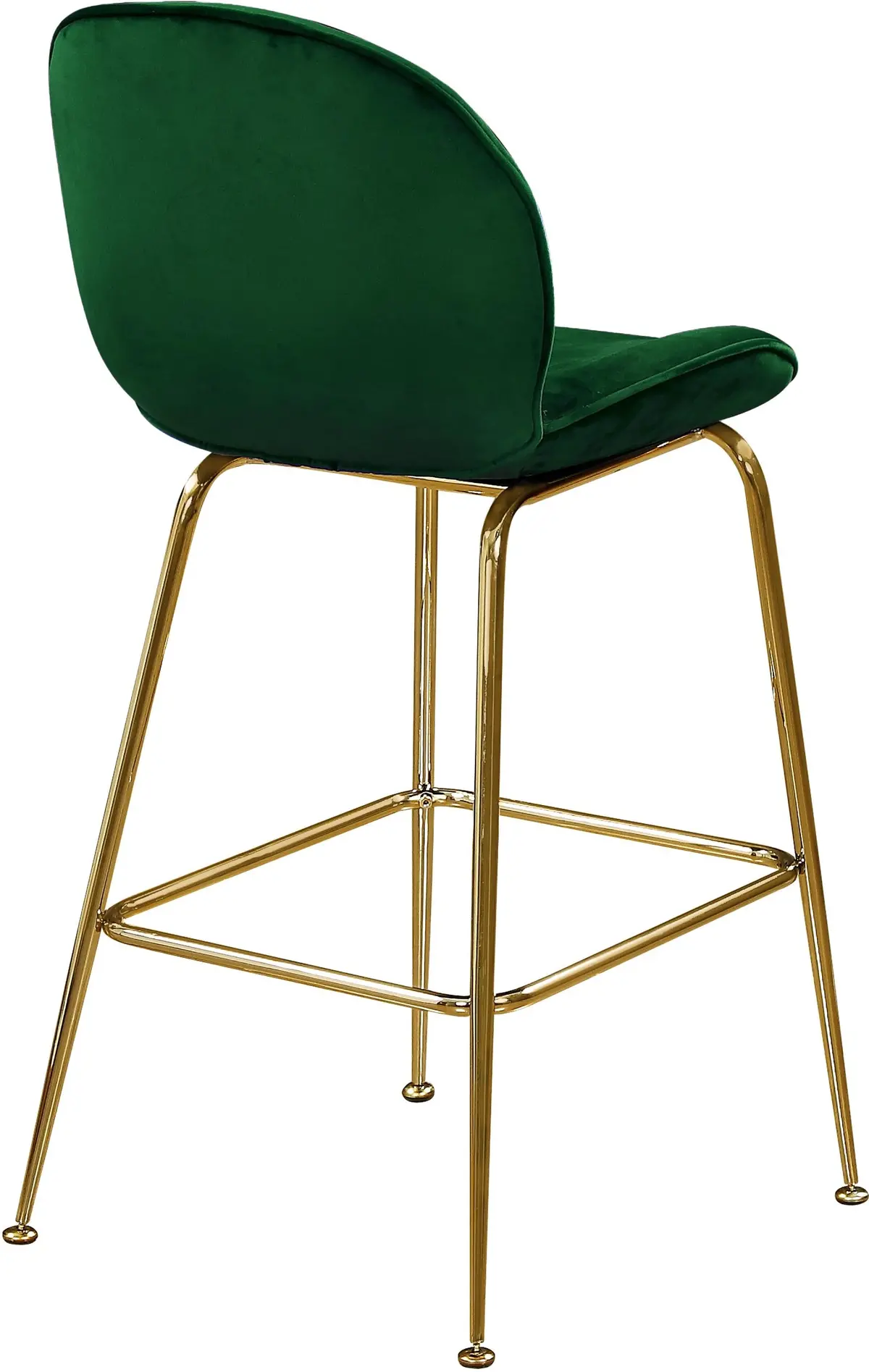 Paris Green Velvet Stool 2