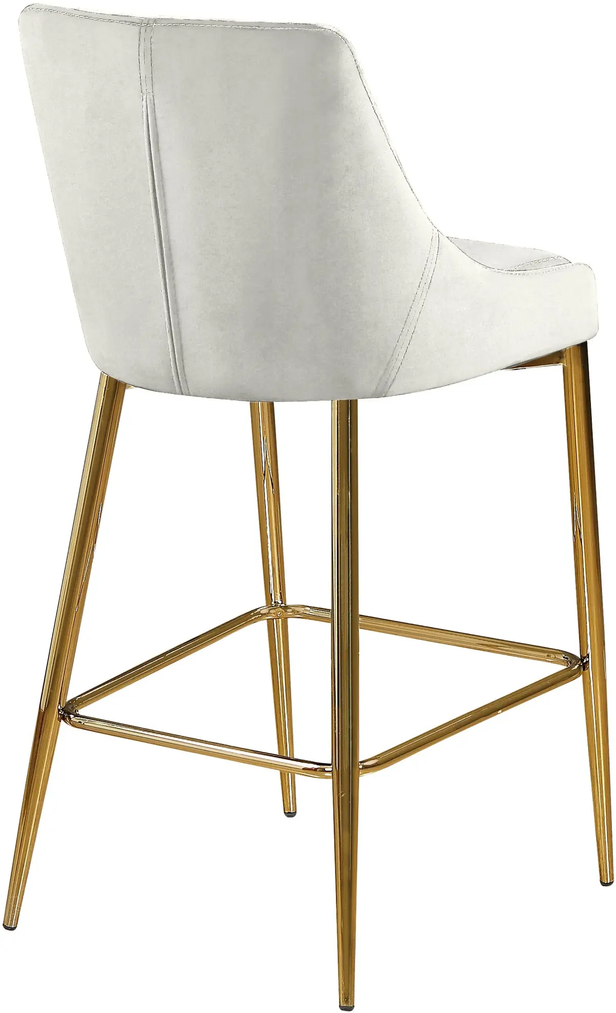 Karina Cream Velvet Stool 2